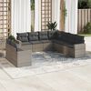 vidaXL Garden Sofa Set Grey and Dark Grey