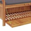 vidaXL Garden Storage Bench Wood with dark grey cushion