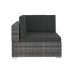 vidaXL Sofa Set Grey PE rattan Medium Modular Garden Sofa Set