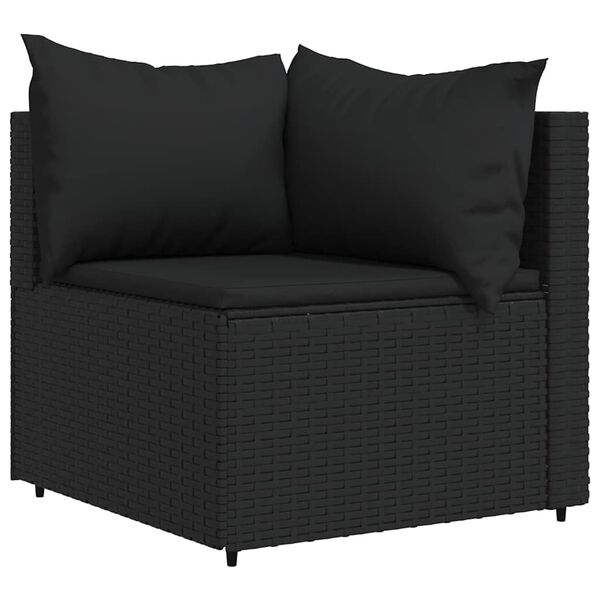 vidaXL Patio Lounge Set Black