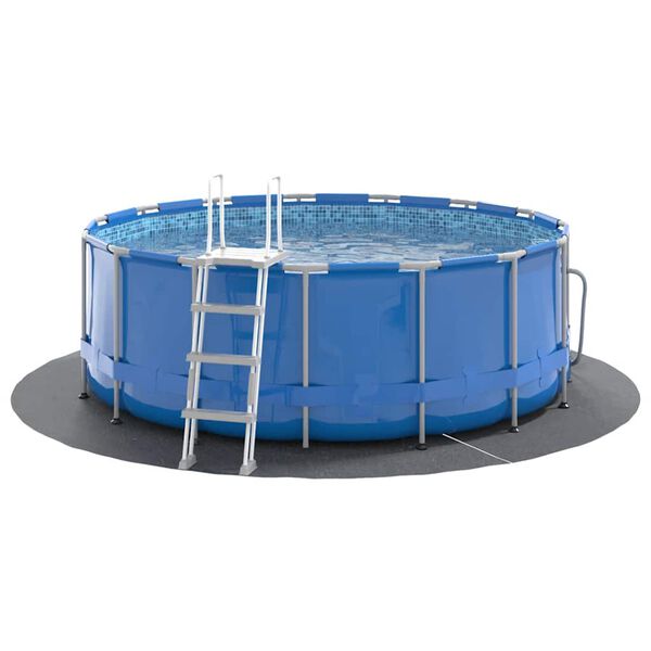 vidaXL Pool Ground Cloth Light Gray &Oslash;96.1" Polyester Geotextile