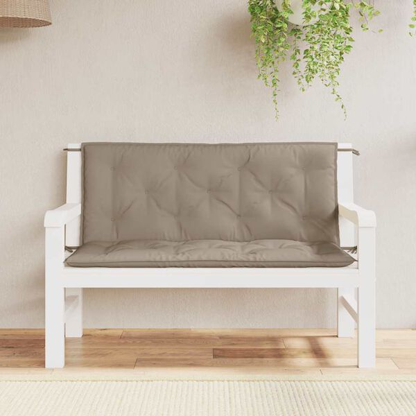 vidaXL Garden Bench Cushion Set of 2 Taupe Oxford fabric