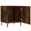 vidaXL Bedside Cabinet Smoked oak Engineered wood, iron, aluminum