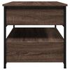 vidaXL Coffee Table Brown oak Engineered wood and metal Medium