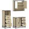 vidaXL Bathroom Furniture Set Sonoma Oak Engineered wood, metal, glass