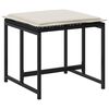 vidaXL Garden Stool Set of 4 Black