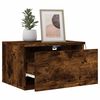 vidaXL Wall-mounted Bedside Cabinet Set of 2 Smoked oak Engineered wood