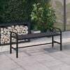 vidaXL Garden Bench Black Steel, WPC Standard Durable Garden Bench