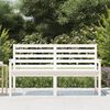 vidaXL Garden Bench White Solid pine wood Large Durable Garden Bench