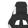 vidaXL Gaming Chair Black and White Polyester Standard Swivel