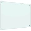vidaXL Kitchen Backsplash White 31.5"x23.6" Tempered Glass