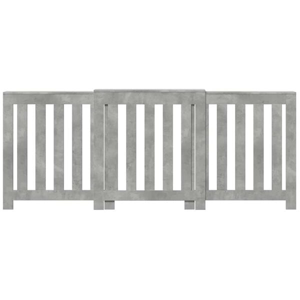 vidaXL Radiator Cover Concrete Grey 80.7x8.5x32.9" Engineered Wood