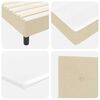 vidaXL Box Spring Bed with Mattress Cream 70.9" x 78.7" fabric