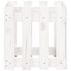 vidaXL Garden Planter White Solid pine wood 15.7 x 15.7 x 15.7 in