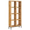 vidaXL Bookshelf Natural Mango Wood Solid mango wood 31.5x9.8x68.9 in