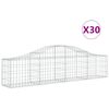 vidaXL Arched Gabion Baskets 30 pcs 78.7"x11.8"x15.7"/23.6" Galvanized Iron