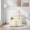 vidaXL Massage Recliner Chair Cream Fabric (100% polyester), metal, plywood