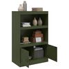 vidaXL Sideboard Olive green Cold-rolled steel Medium Sideboard