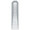 vidaXL Gabion Basket Silver Galvanized Iron Wire Large Durable