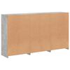 vidaXL Sideboard Concrete grey Engineered wood, glass Large Sideboard