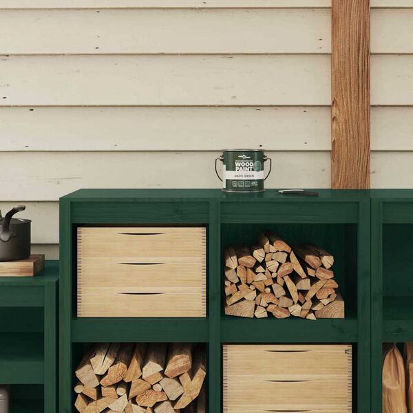 vidaXL Wood Paint Green 6.50 x 6.50 x 6.26 in Wall Print