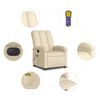 vidaXL Electric Massage Recliner Chair Cream