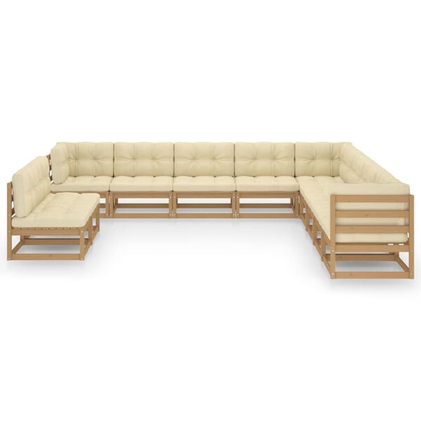 vidaXL Garden Lounge Set Honey brown