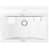 vidaXL Wash Basin with Overflow 23.6x18.1x6.3" Ceramic Silver
