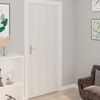 vidaXL Adhesive Door Film Set of 2 White wood PVC 82.7 x 35.4 in