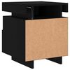 vidaXL Bedside Cabinet Black Engineered wood Medium Storage