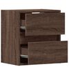 vidaXL TV Wall Cabinet Set of 2 Brown Oak Engineered Wood Medium