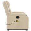 vidaXL Stand up Massage Recliner Chair Cream Fabric