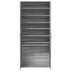 vidaXL Shoe Cabinet Gray Sonoma 31.5"x15.4"x70.1" Engineered Wood