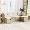 vidaXL Garden Sofa Set Beige, Cream White