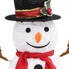 vidaXL Decorative Christmas Snowman Figure with LED Luxury Fabric 2 ft