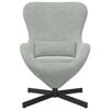 vidaXL Egg Chair Light Grey 24.80 x 28.74 x 35.43 in Velvet