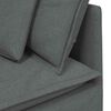 vidaXL Modular Sofa with Cushions Fabric Dark Gray