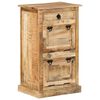 vidaXL Shoe Cabinet Natural wood Solid rough mango wood Compact