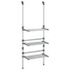 vidaXL 3-Tier Hanging Laundry Drying Rack Aluminum