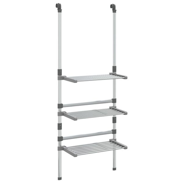vidaXL 3-Tier Hanging Laundry Drying Rack Aluminum