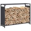 vidaXL Firewood Rack Anthracite 35.4x11.0x25.6" Cold-rolled steel