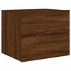 vidaXL Wall-mounted Bedside Cabinet Set of 2 Brown Oak Engineered wood