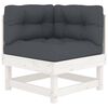 vidaXL Corner Sofa White and Anthracite