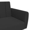 vidaXL Sofa Bed Black Velvet (100% polyester), wood, plastic 2-seater