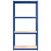 vidaXL 4-Layer Shelves 5 pcs Blue Steel&Engineered Wood