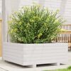 vidaXL Garden Planter White Solid Pine Wood 24 in Decorative Inlays