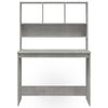 vidaXL Desk Concrete Grey Engineered wood 40.2 x 17.7 x 58.3 in Desk