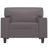 vidaXL Sofa Chair Grey Faux leather, metal, textilene Large Durable