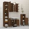 vidaXL Bathroom Cabinet Brown oak Engineered wood Narrow