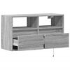 vidaXL TV Wall Cabinet Grey Sonoma Engineered Wood Compact